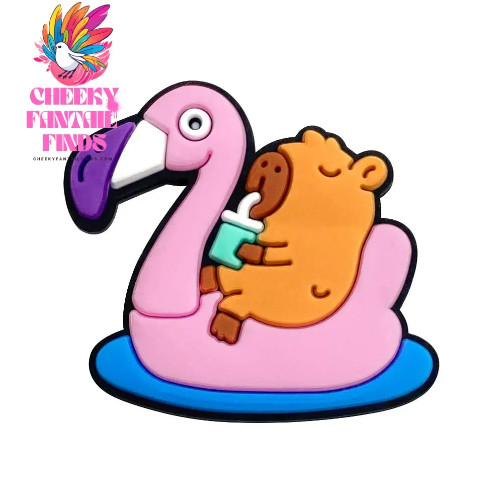 Capybara Animal Cartoon Cute Shoe Charms for Clogs Sandals Decoration Shoe Accessories Charms for Friends Gifts Cheeky Fantail Finds