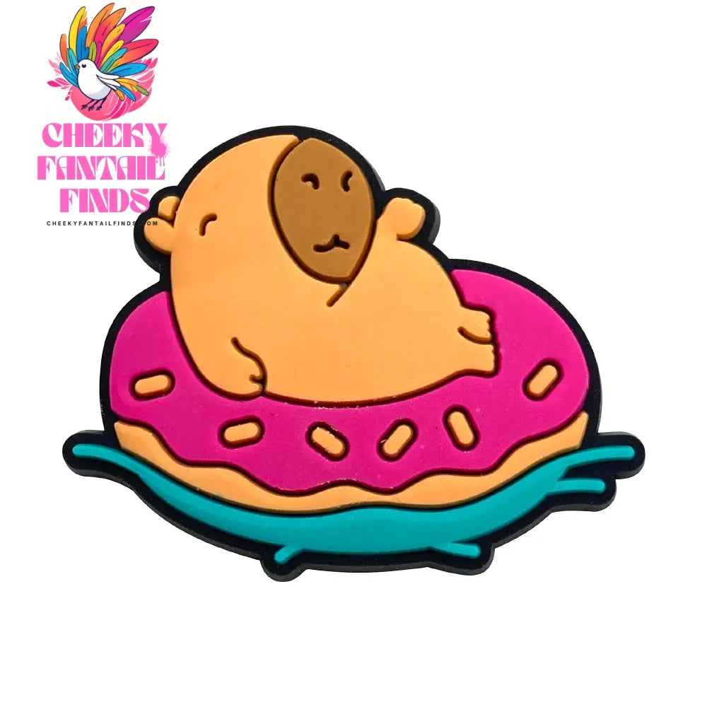 Capybara Animal Cartoon Cute Shoe Charms for Clogs Sandals Decoration Shoe Accessories Charms for Friends Gifts Cheeky Fantail Finds