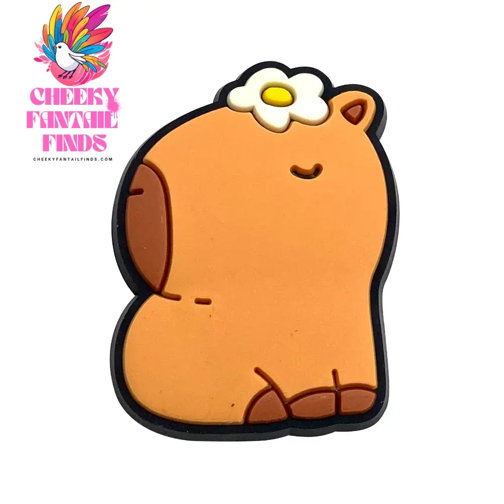 Capybara Animal Cartoon Cute Shoe Charms for Clogs Sandals Decoration Shoe Accessories Charms for Friends Gifts Cheeky Fantail Finds