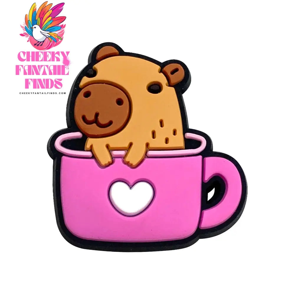 Capybara Animal Cartoon Cute Shoe Charms for Clogs Sandals Decoration Shoe Accessories Charms for Friends Gifts Cheeky Fantail Finds