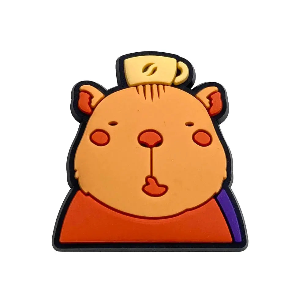 Capybara Animal Cartoon Cute Shoe Charms for Clogs Sandals Decoration Shoe Accessories Charms for Friends Gifts Cheeky Fantail Finds