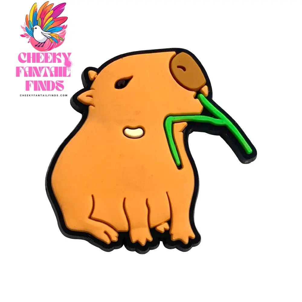 Capybara Animal Cartoon Cute Shoe Charms for Clogs Sandals Decoration Shoe Accessories Charms for Friends Gifts Cheeky Fantail Finds