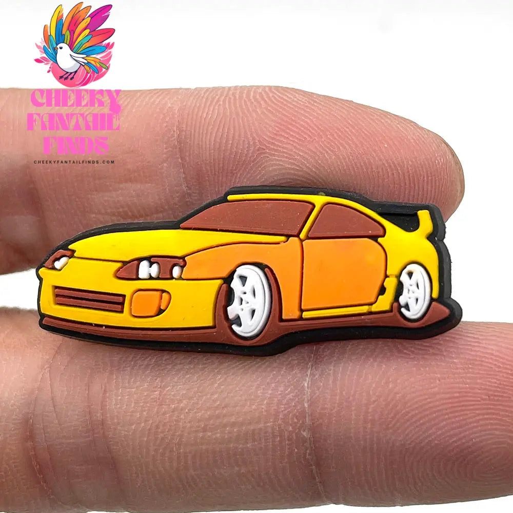 Car Cartoon Soft Glue Hole Shoe Buckle Decorative Buckle Accessories Ornaments Cheeky Fantail Finds
