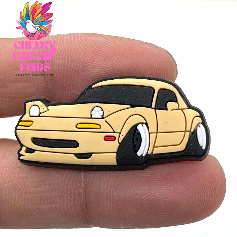 Car Cartoon Soft Glue Hole Shoe Buckle Decorative Buckle Accessories Ornaments Cheeky Fantail Finds