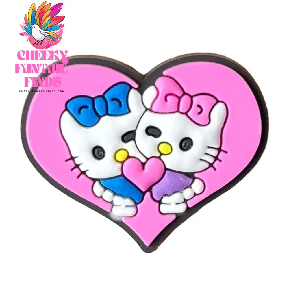 Cartoon Cute Kitty Series Shoe Accessories Girl DIY Sandals Cheeky Fantail Finds