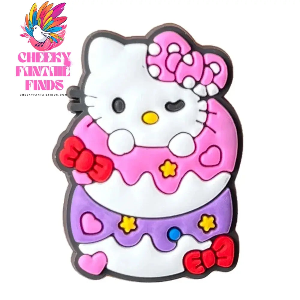Cartoon Cute Kitty Series Shoe Accessories Girl DIY Sandals Cheeky Fantail Finds