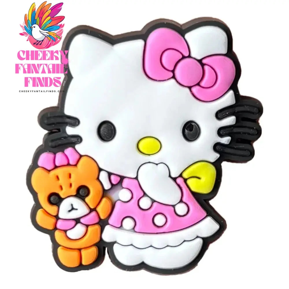 Cartoon Cute Kitty Series Shoe Accessories Girl DIY Sandals Cheeky Fantail Finds