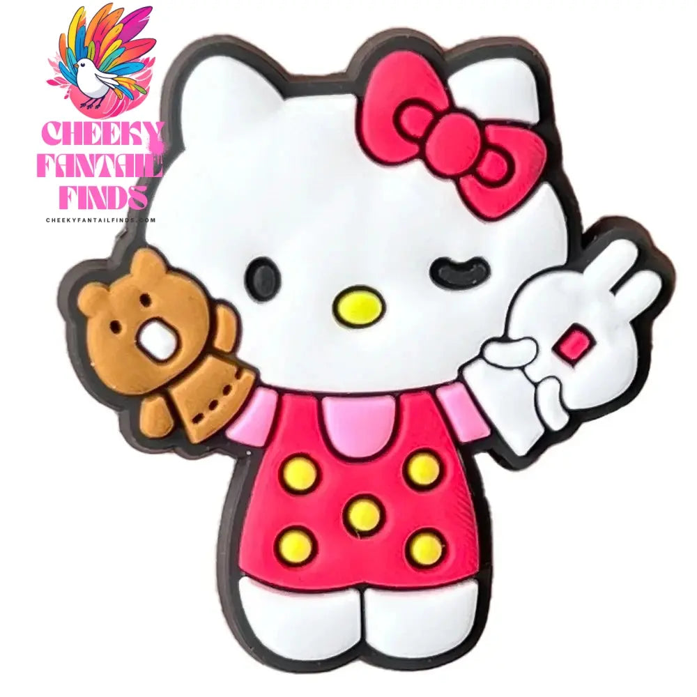 Cartoon Cute Kitty Series Shoe Accessories Girl DIY Sandals Cheeky Fantail Finds