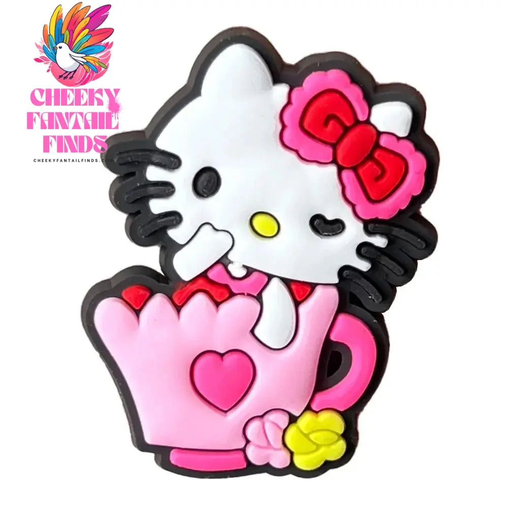 Cartoon Cute Kitty Series Shoe Accessories Girl DIY Sandals Cheeky Fantail Finds
