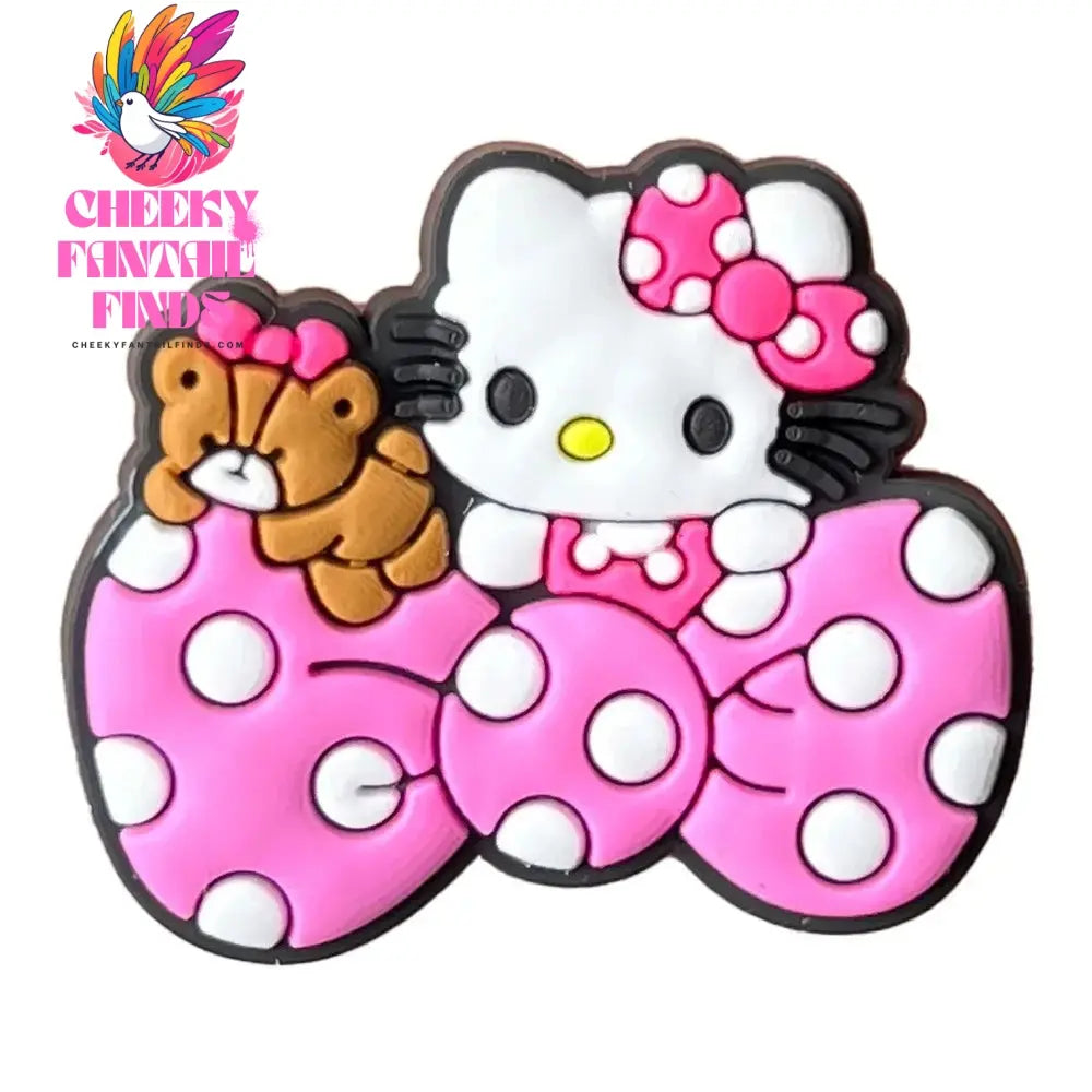 Cartoon Cute Kitty Series Shoe Accessories Girl DIY Sandals Cheeky Fantail Finds