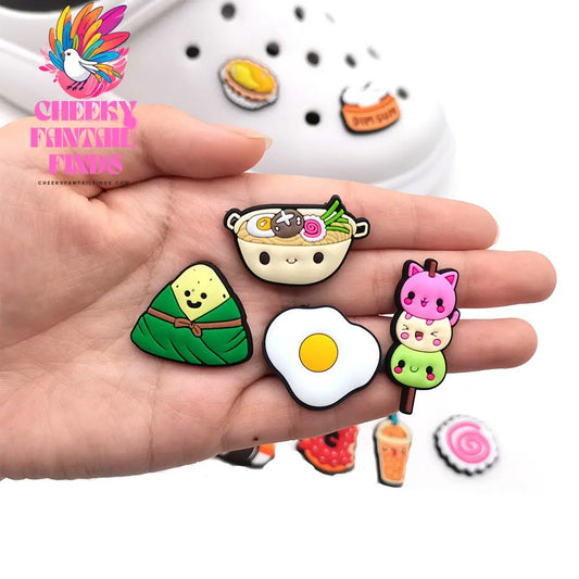 Cartoon Food Hole Shoes Shoe Ornament Shoe Buckle PVC Eva Sandals Decorative Accessories Cheeky Fantail Finds