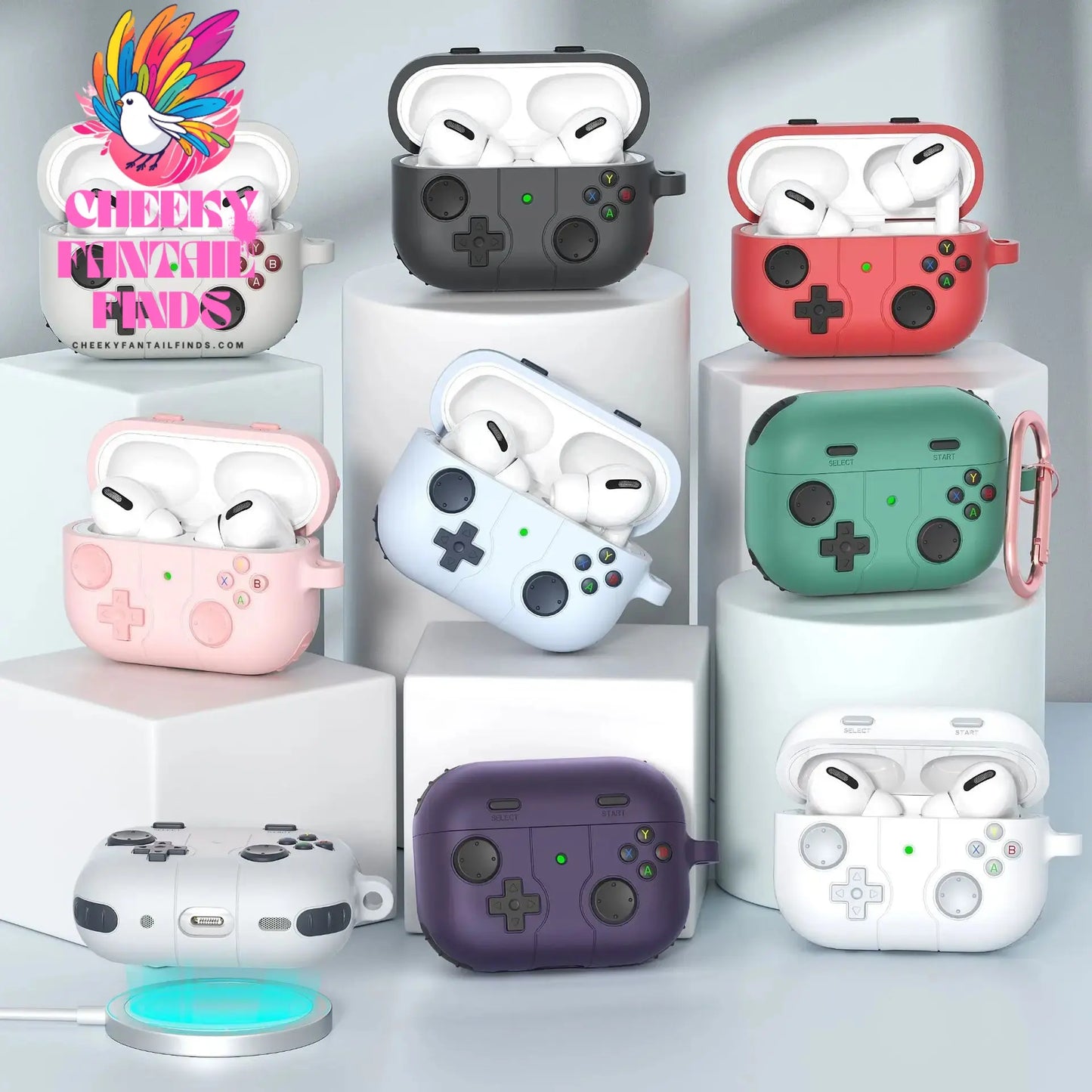 Case For AirPods Pro 2 3D Gamepad Gameboy Earphone Accessories Soft Protector Case Cover For AirPods 1/2/3 Cheeky Fantail Finds