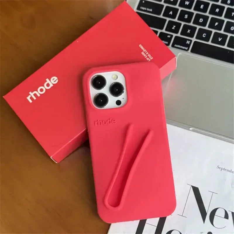 Case for iPhone 15 16 Pro Max 14 Plus 13 12 11 ProMax Lipstick Soft Silicone Portable Lip Gloss Holder Ins Hot Cover Funda Cheeky Fantail Finds