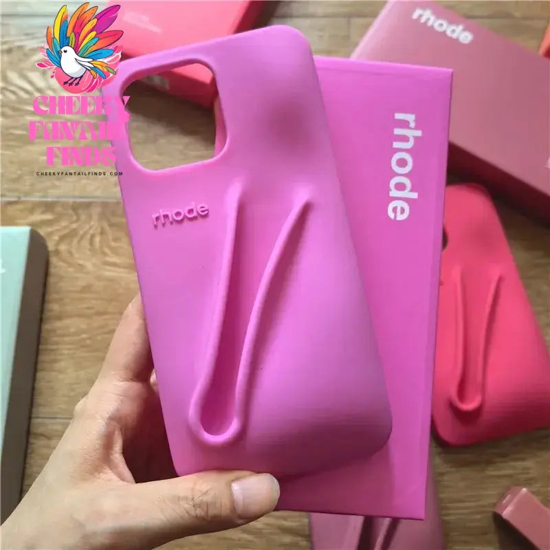 Case for iPhone 15 16 Pro Max 14 Plus 13 12 11 ProMax Lipstick Soft Silicone Portable Lip Gloss Holder Ins Hot Cover Funda Cheeky Fantail Finds