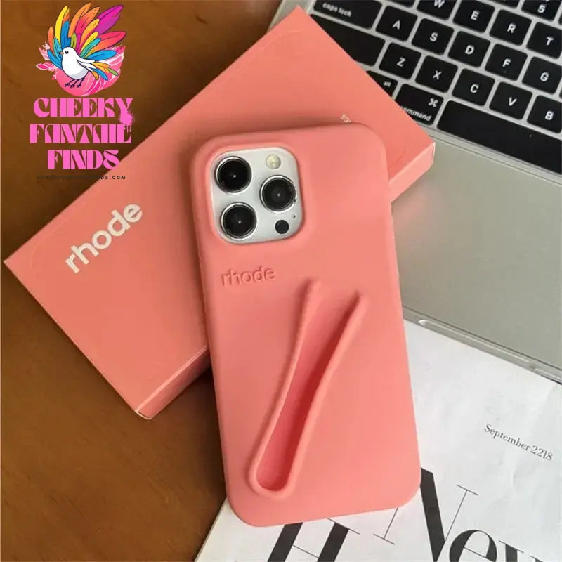 Case for iPhone 15 16 Pro Max 14 Plus 13 12 11 ProMax Lipstick Soft Silicone Portable Lip Gloss Holder Ins Hot Cover Funda Cheeky Fantail Finds