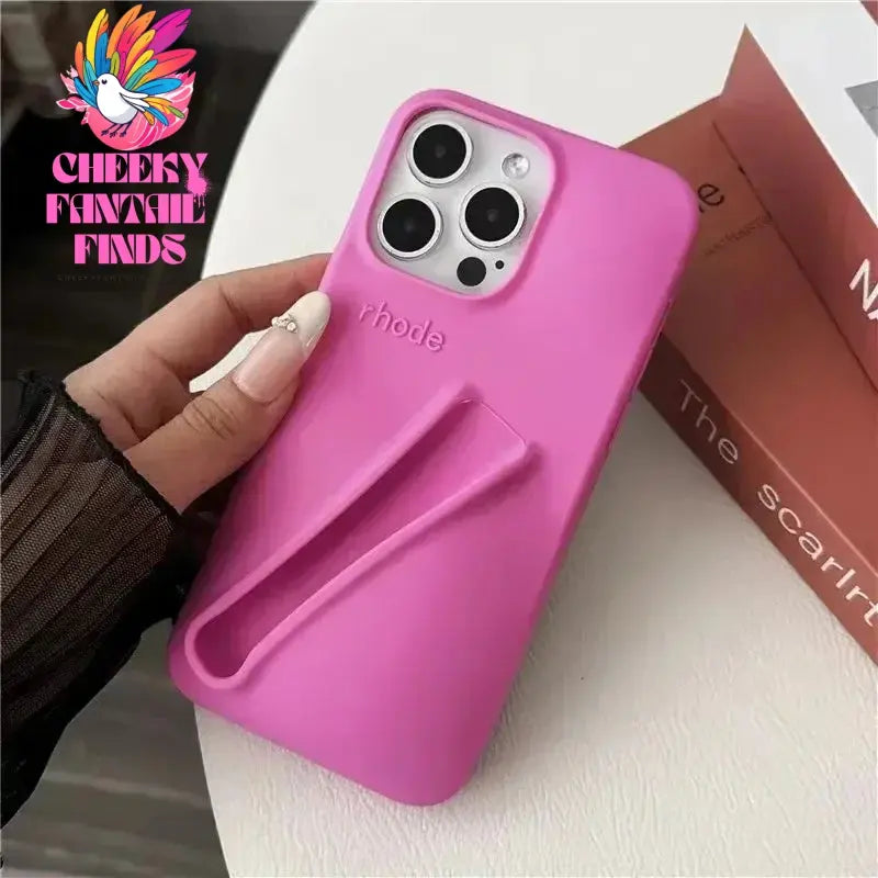 Case for iPhone 15 16 Pro Max 14 Plus 13 12 11 ProMax Lipstick Soft Silicone Portable Lip Gloss Holder Ins Hot Cover Funda Cheeky Fantail Finds