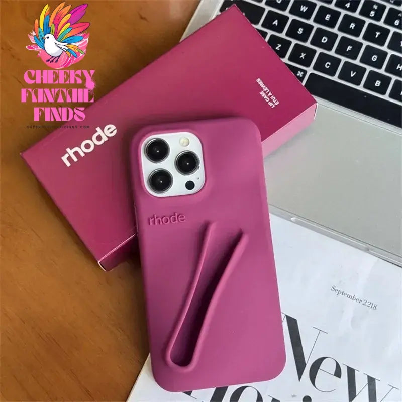 Case for iPhone 15 16 Pro Max 14 Plus 13 12 11 ProMax Lipstick Soft Silicone Portable Lip Gloss Holder Ins Hot Cover Funda Cheeky Fantail Finds