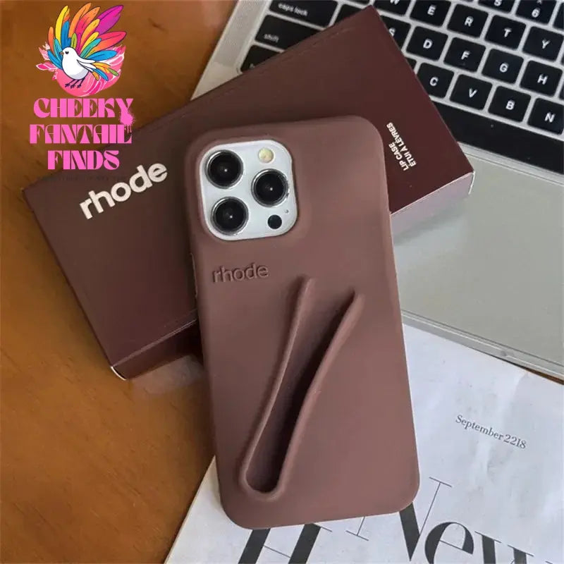Case for iPhone 15 16 Pro Max 14 Plus 13 12 11 ProMax Lipstick Soft Silicone Portable Lip Gloss Holder Ins Hot Cover Funda Cheeky Fantail Finds