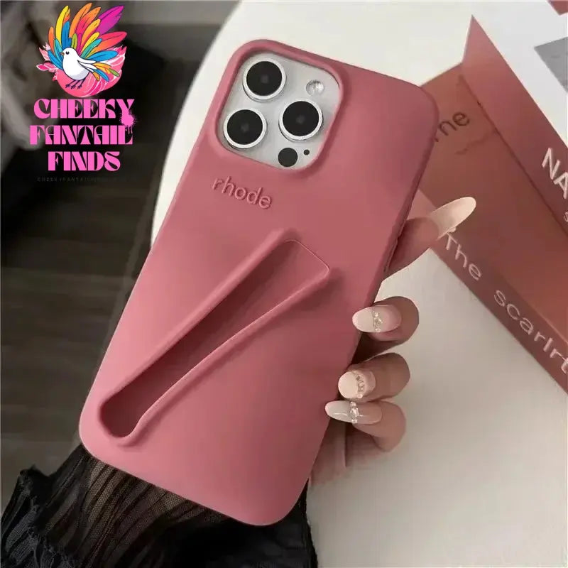 Case for iPhone 15 16 Pro Max 14 Plus 13 12 11 ProMax Lipstick Soft Silicone Portable Lip Gloss Holder Ins Hot Cover Funda Cheeky Fantail Finds