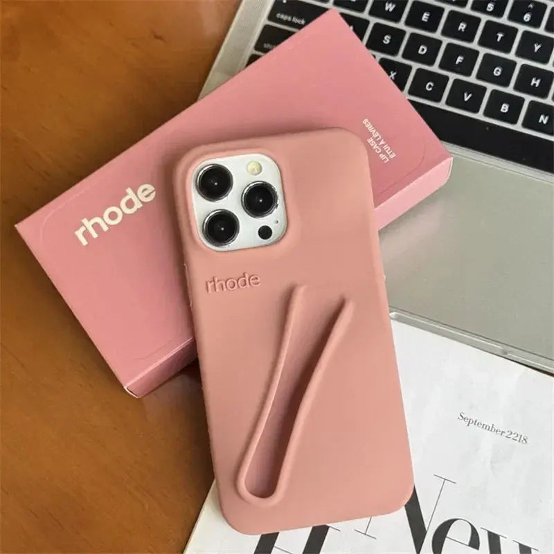 Case for iPhone 15 16 Pro Max 14 Plus 13 12 11 ProMax Lipstick Soft Silicone Portable Lip Gloss Holder Ins Hot Cover Funda Cheeky Fantail Finds