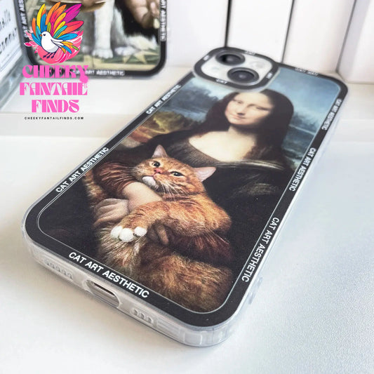 Case for iPhone Van Gogh Gustav Klimt Mona Lisa Edvard Munch The Scream Hieronymus Bosch Fun Cat Art Funda Aesthetic Phone Cover Cheeky Fantail Finds