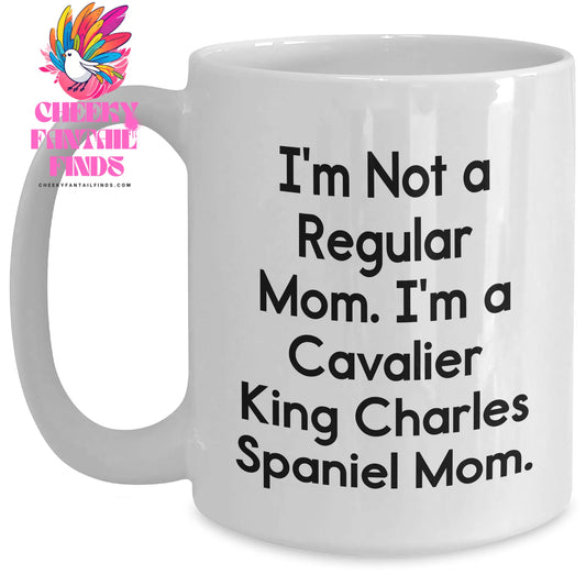 Cavalier King Charles Spaniel Dog Mom Funny White Coffee Mugs Gifts from Family Friends, Gifts for Men Women, Father's Day Unique - Main