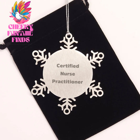Certified Nurse Practitioner Snowflake Ornament: Inspirational Gifts from Nurse to Nurse Practitioner Friends & Family - Nurse Practitioner Christmas Unique Gifts for Medical Professionals - Image 2