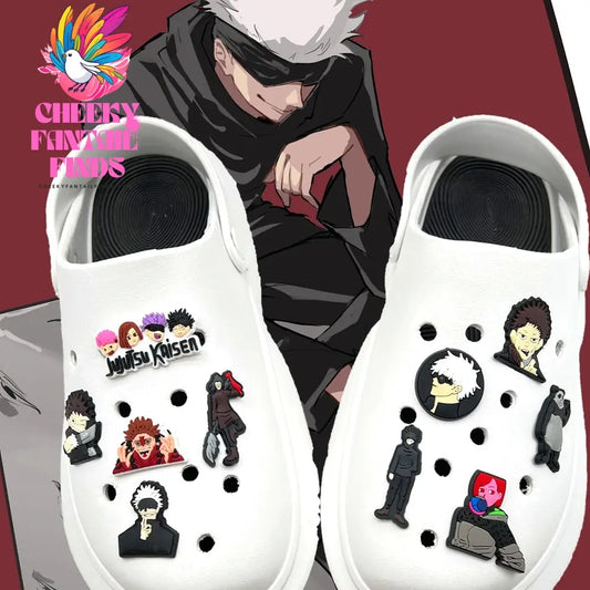 Cool Boy Cartoon Anime Shoe Charms for Clogs Sandals Decoration Shoe Accessories Charms for Friends Gifts Cheeky Fantail Finds