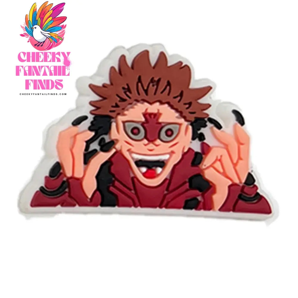 Cool Boy Cartoon Anime Shoe Charms for Clogs Sandals Decoration Shoe Accessories Charms for Friends Gifts Cheeky Fantail Finds