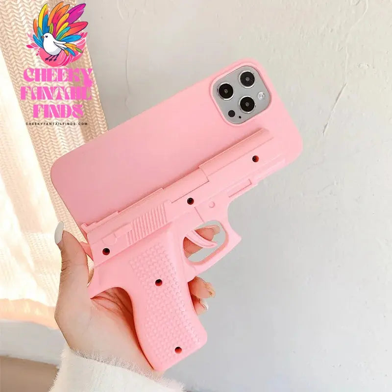 Creative Toy Pistol Mobile Phone Case Suitable for iPhone 12 Decompression and Funny Trigger Can Pull iPhone11 Protective Case Cheeky Fantail Finds