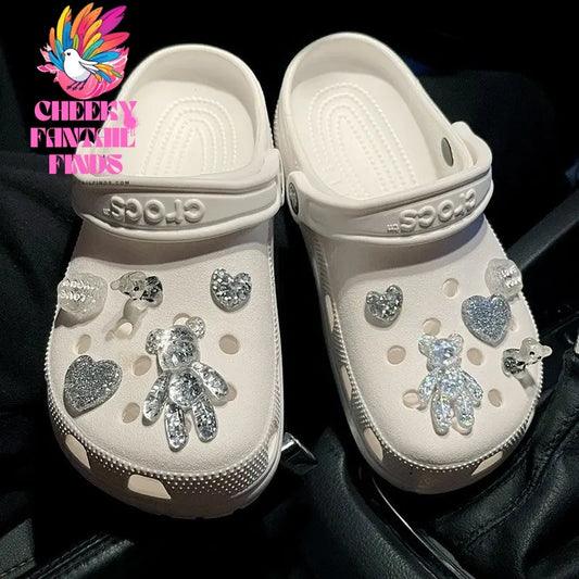 Crystal Bear Cave Shoes Accessories Shoe Buckle Shoe Flower Cheeky Fantail Finds