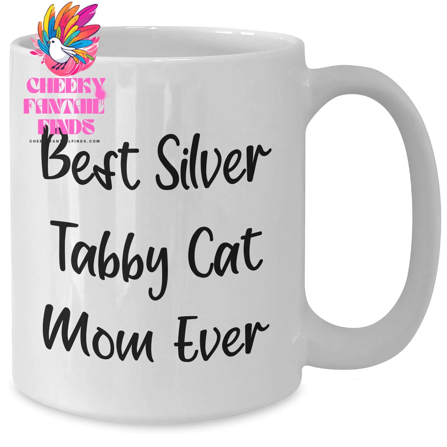 Cute Best Silver Tabby Cat Mom Ever Gifts | Unique Father's Day Unique Gifts for Cat Lovers | Funny White Coffee Mug | Ceramic, Microwave & Dishwasher Safe (11oz/15oz) - Additional