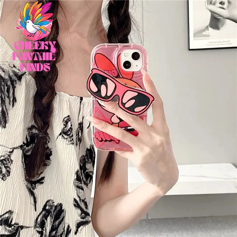 Cute Cartoon Powerpuff Girls sunglasses Cover for iPhone 11 12 13 14 15 Pro Max Plus X XS XR Soft Tpu Phone Case Cheeky Fantail Finds