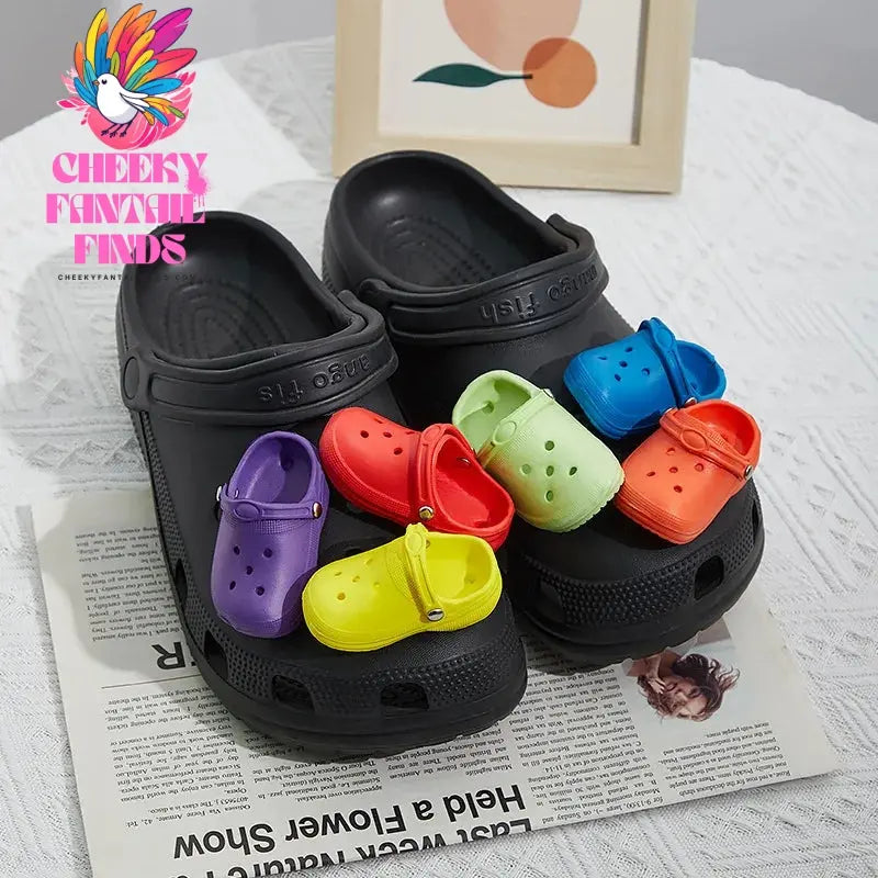 Cute Simulated Mini Shoes Charms for Clogs Sandals Decorations Charms Accessories Womens Girls Mens Funny Shoes Decor Gifts Cheeky Fantail Finds