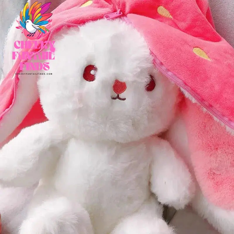 Cute Strawberry Carrot Rabbit Plush Toy Stuffed Creative Into Fruit Transform Baby Cuddly Bunny Doll 25cm for Kid Birthday Gift Cheeky Fantail Finds
