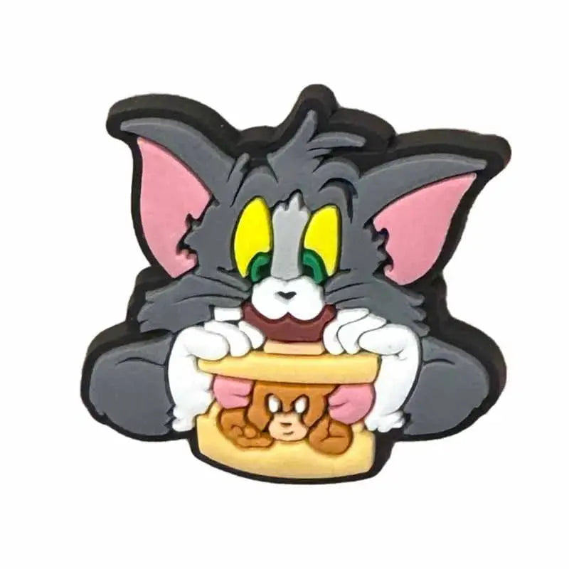 Cute Tom and Jerry Series Shoe Charms Set For Clogs Bogg Bag Bubble Slides Sandals PVC Shoe Decorations Beach Bag Accessories Cheeky Fantail Finds