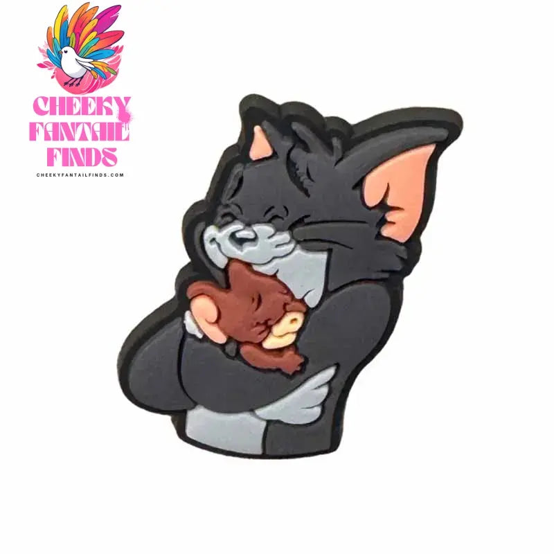 Cute Tom and Jerry Series Shoe Charms Set For Clogs Bogg Bag Bubble Slides Sandals PVC Shoe Decorations Beach Bag Accessories Cheeky Fantail Finds