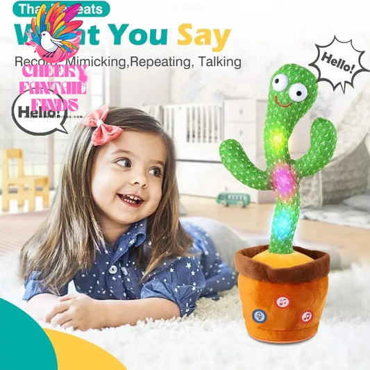 Dancing and Talking Cactus Toy Sunshine Cactus Children's Electronic Plush Toy with 120 Songs Children's Birthday Gifts Cheeky Fantail Finds