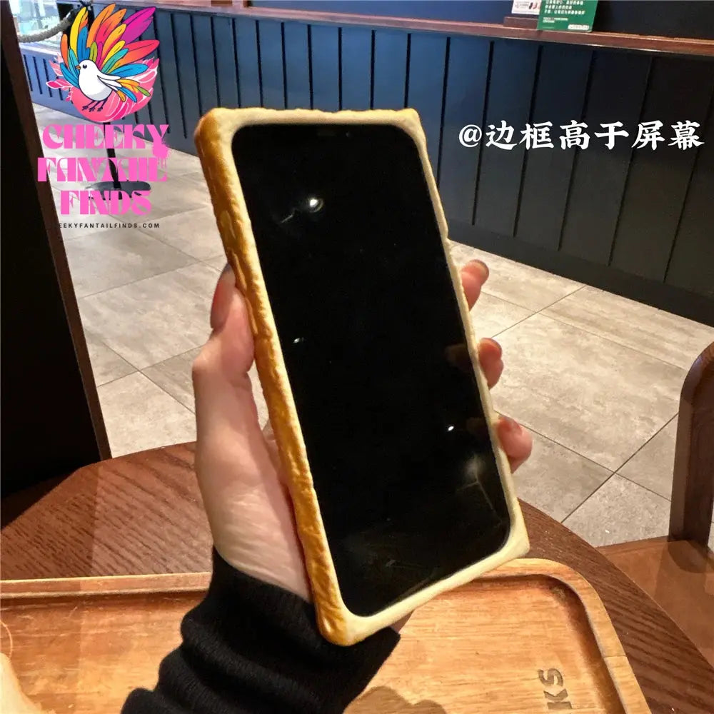 Delicious 3D Toast Bread Phone Case for iPhone 16Pro max 15 14 13 12 11 Xs Xr 8plus Cookie Egg Handle Holder Funny Cartton Cover Cheeky Fantail Finds