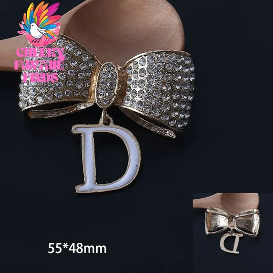 Diamond Bow-shaped Shoe Buckle Accessories Diy Phone Case Ornament Accessories Cheeky Fantail Finds