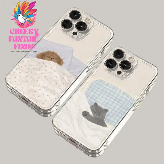 Doodle Angry Cat Case for Iphone 13 16 Pro Max 11 12 14 15 Pro Max 7 8 Plus 13 Mini XS XR SE 2022 13Pro Back Cover Clear Fundas Cheeky Fantail Finds