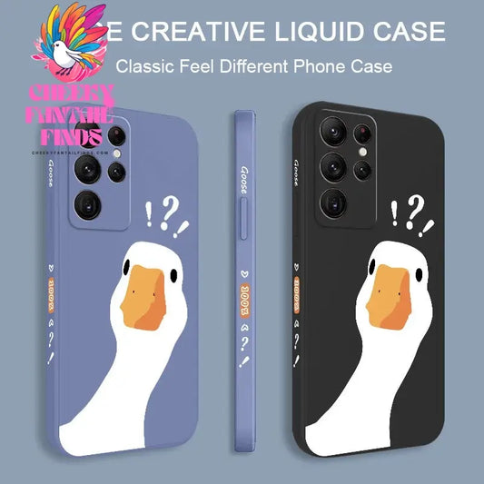 Doubtful Duck Phone Case For Samsung Galaxy S24 S23 S22 S21 S20 Ultra Plus FE S10 S9 S10E Note 20 ultra 10 9 Plus Cover Cheeky Fantail Finds