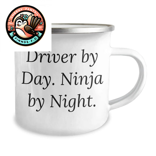 Driver Gifts: Funny Driver By Day. Ninja By Night. Camping Mug for Father's Day - Gifts from Men to Driver - Image 2