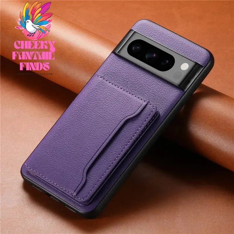 EUCAGR Luxury Multifunctional Leather Magnetic Wallet Phone Case for Google Pixel 9 8 7 6 Pro 8A 7A 6A Card Slot Holder Cover Cheeky Fantail Finds