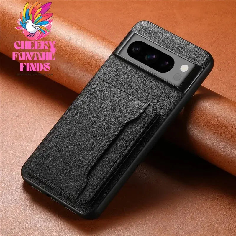 EUCAGR Luxury Multifunctional Leather Magnetic Wallet Phone Case for Google Pixel 9 8 7 6 Pro 8A 7A 6A Card Slot Holder Cover Cheeky Fantail Finds