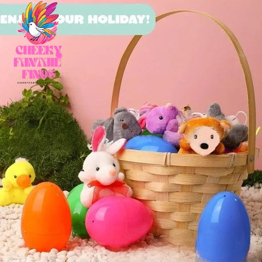 Easter Fillable Eggs Colorful Plastic Eggshell Creative Easter Gift Box Children's Toys Wedding Birthday Party Decor Cheeky Fantail Finds