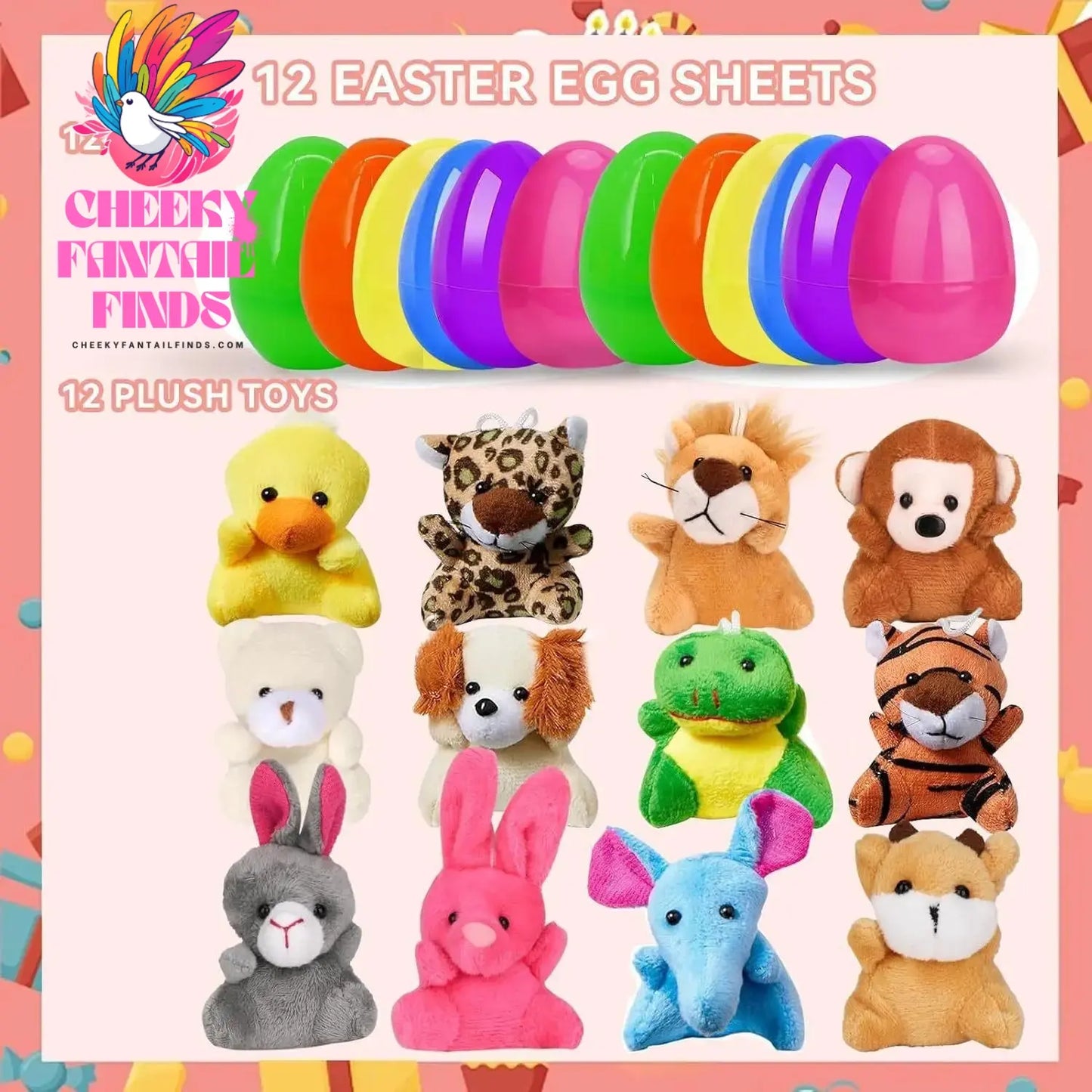 Easter Fillable Eggs Colorful Plastic Eggshell Creative Easter Gift Box Children's Toys Wedding Birthday Party Decor Cheeky Fantail Finds