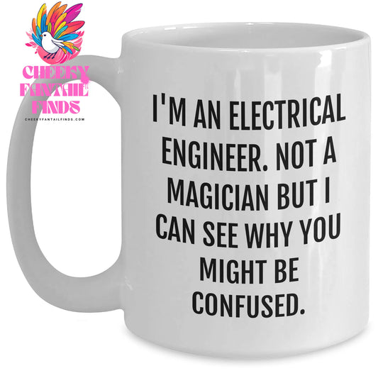 Electrical Engineer Humor Funny Gifts from Men to Electrical Engineer Friends, White Coffee Mug for Father's Day - Main