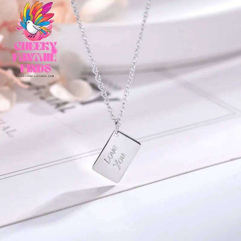 Envelope Locket Necklace with Gold Rose Gold Silver Color Love you Secret Hidden Message Pendant Necklace Gift Jewelry Cheeky Fantail Finds