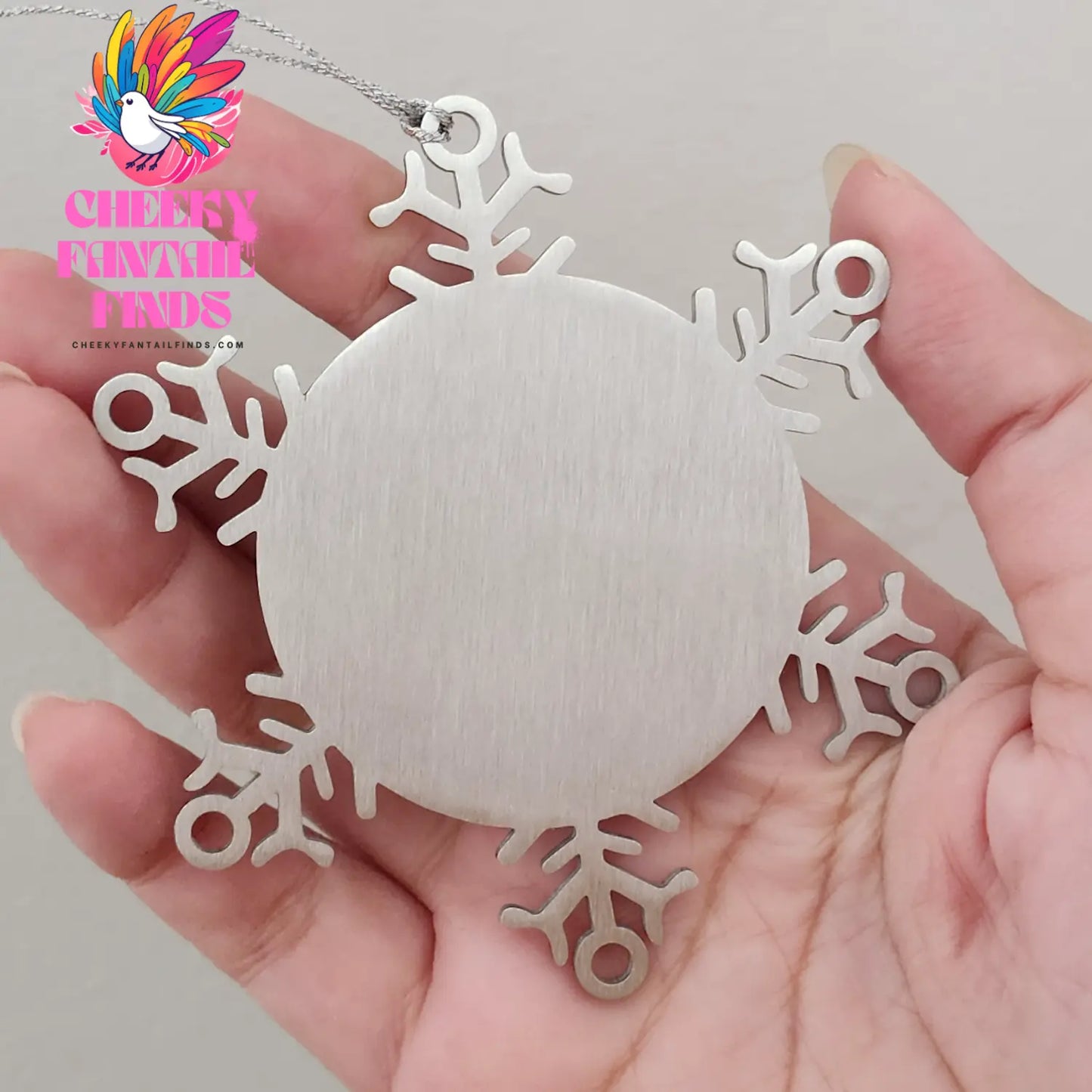 Fairly Decent Sales Manager Snowflake Ornament, Funny Quote, Christmas Unique Gift for Men, Women, or Coworkers, Stainless Steel, Shatterproof, 3.14 inches in Diameter - Image 4